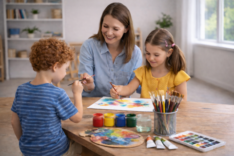 Ιδιαίτερα μαθήματα ζωγραφικής για παιδιά: οφέλη, τεχνικές