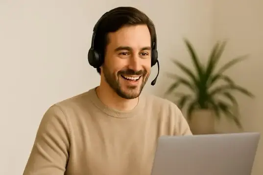 Καθηγητής Ιδιαίτερων Μαθημάτων που εξηγεί online